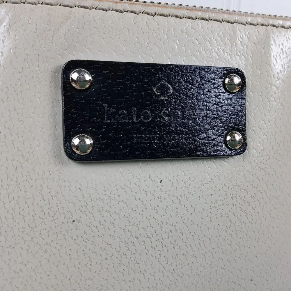 Kate Spade Hanna Berkeley Lane Crossbody Shoulder Handbag Purse Beige Black